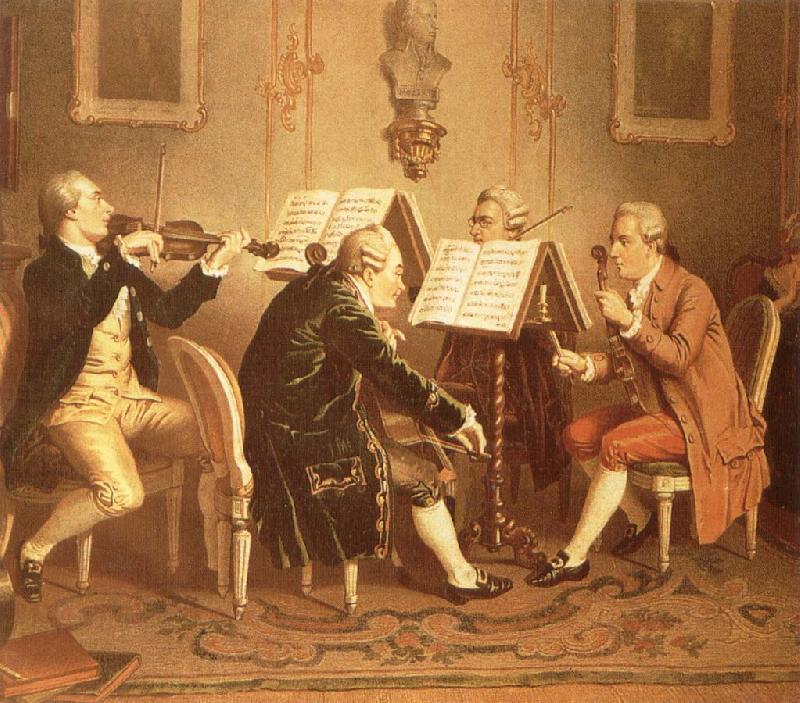 hans werer henze A string quartet of the 18th century France oil painting art